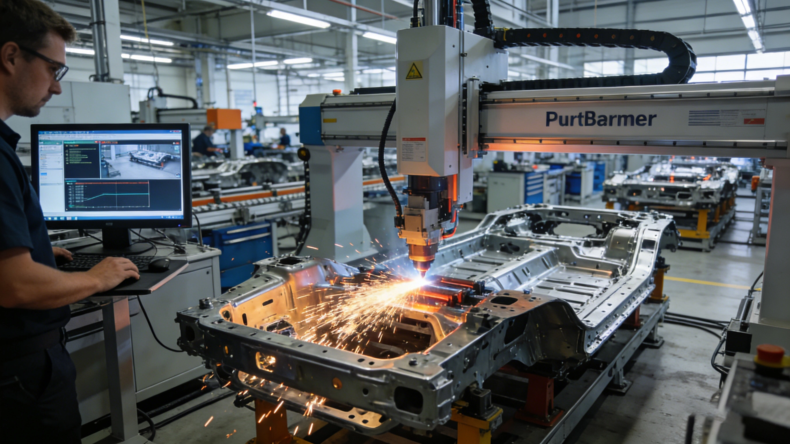 德国客户工厂激光设备应用场景